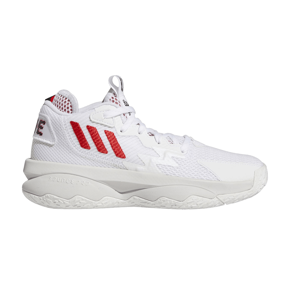 Кроссовки Adidas Dame 8 J 'Dame Time - White Vivid Red'
