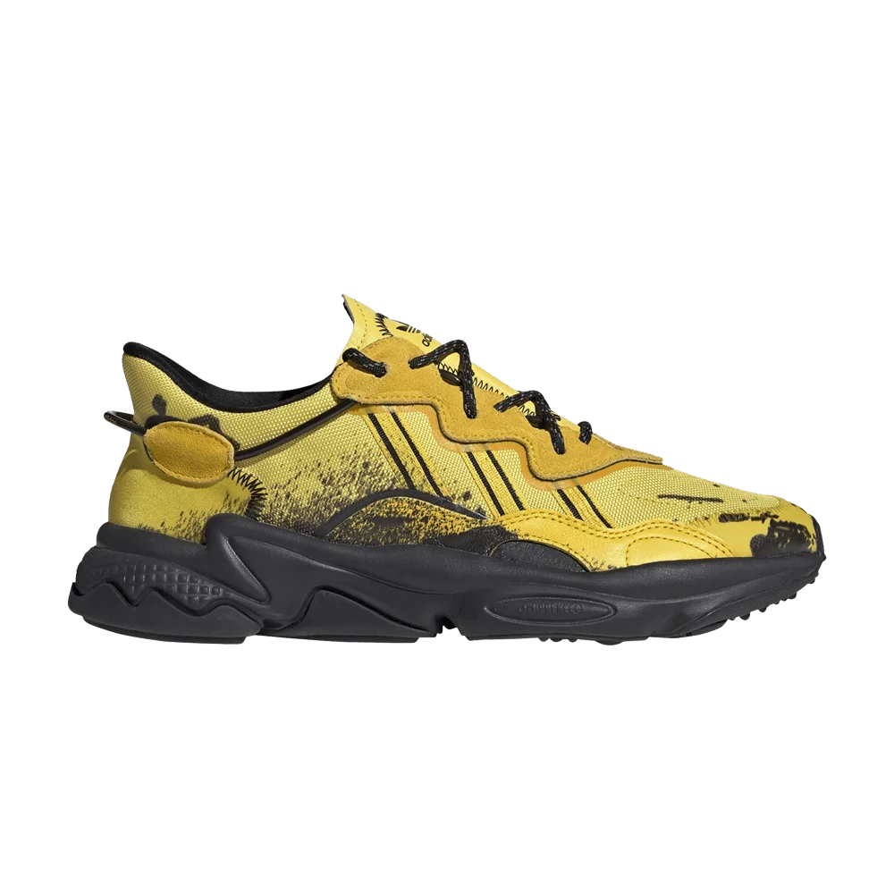 Кроссовки Angel Chen x adidas Ozweego 'Black Equipment Yellow'