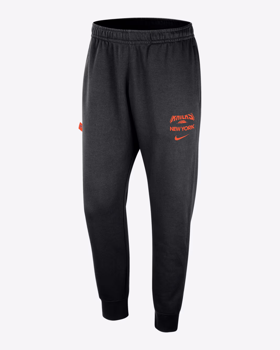 Мужские штаны Nike NBA New York Knicks Club Courtside Black/Brilliant Orange