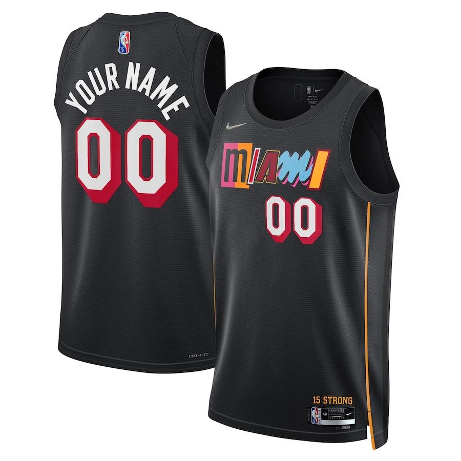 Баскетбольная джерси 2021-22 Miami Heat Nike City Edition Swingman Jersey – Custom