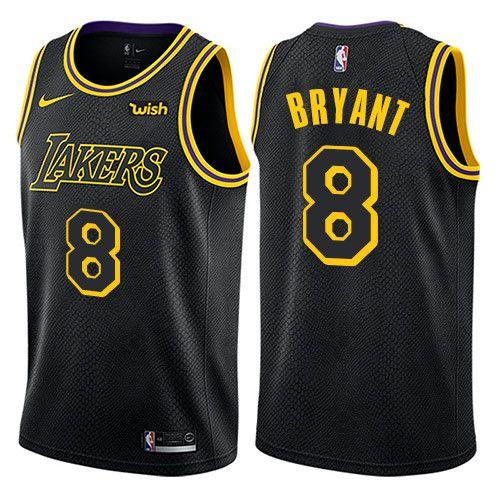 Баскетбольная джерси 2018 Kobe Bryant 8 Lakers NBA City Black