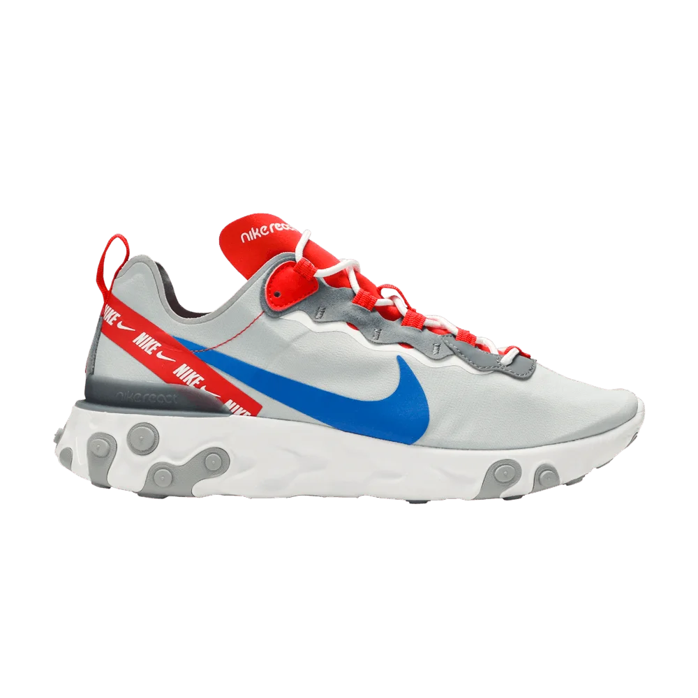 Кроссовки Nike React Element 55 'Grey Royal Red'