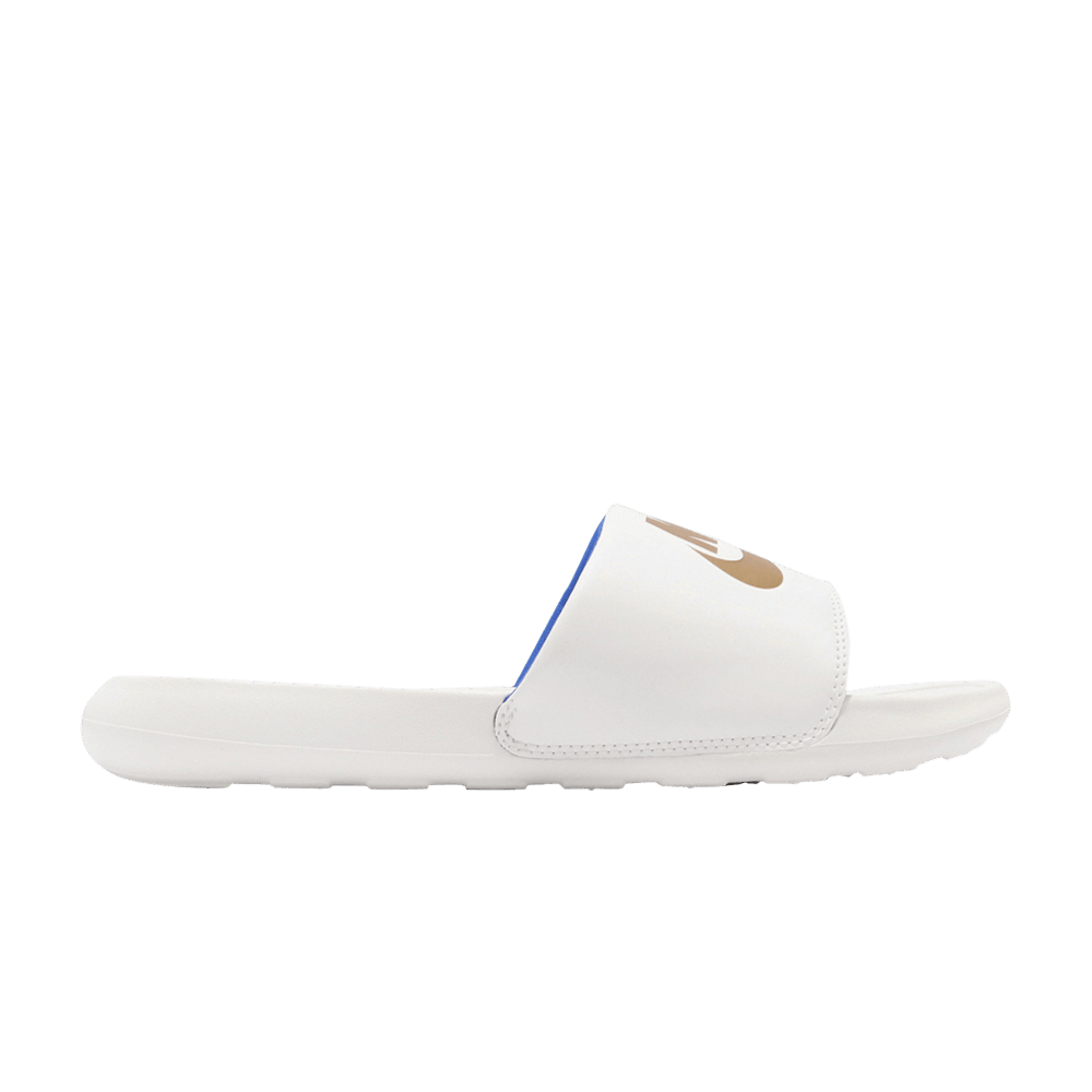 Nike Victori One Slide 'Summit White Metallic Gold'