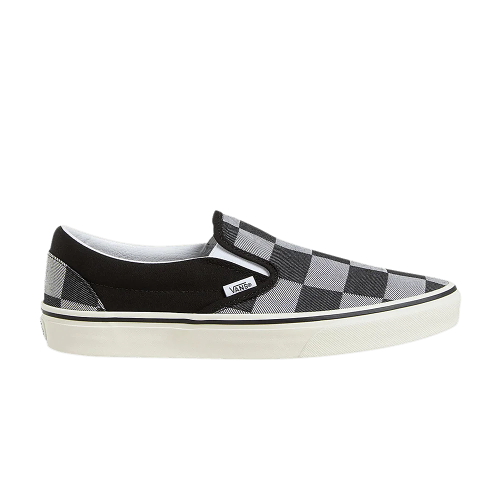 Кеды Vans Classic Slip-On 'Black Large Checkerboard'