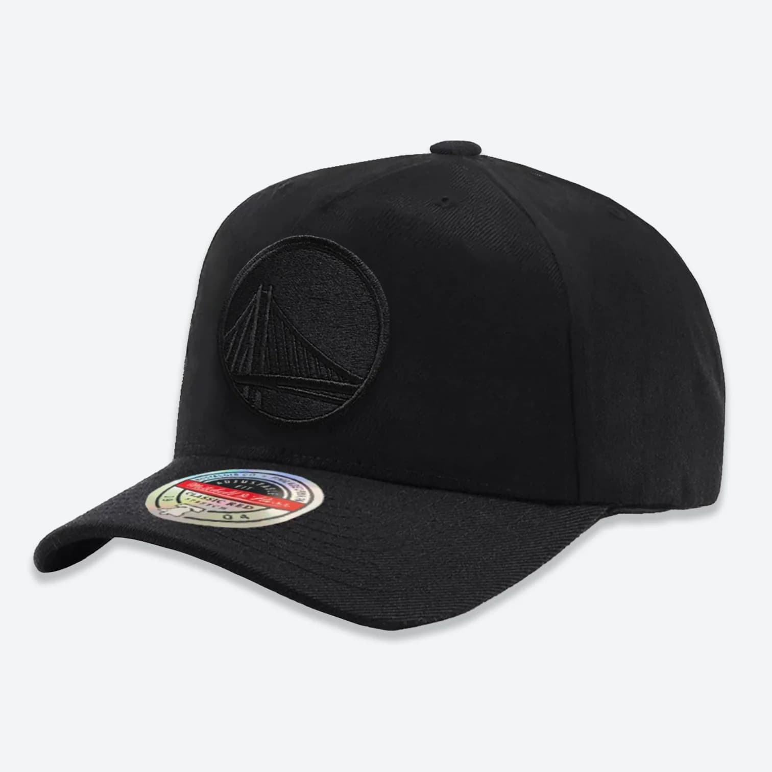 Бейсболка Mitchell & Ness Golden State Warriors All-Black Classic Stretch NBA Snapback Hat