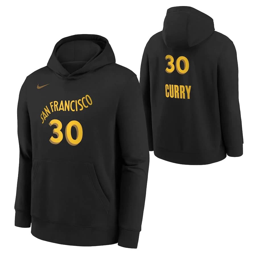 Худи Nike Stephen Curry Golden State Warriors 2024 City Edition NBA Youth Hoodie