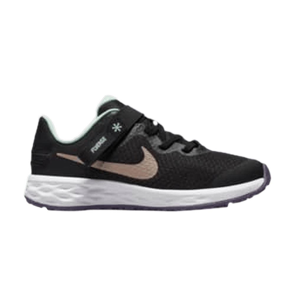 Кроссовки Nike Revolution 6 FlyEase PS 'Black Mint Foam'