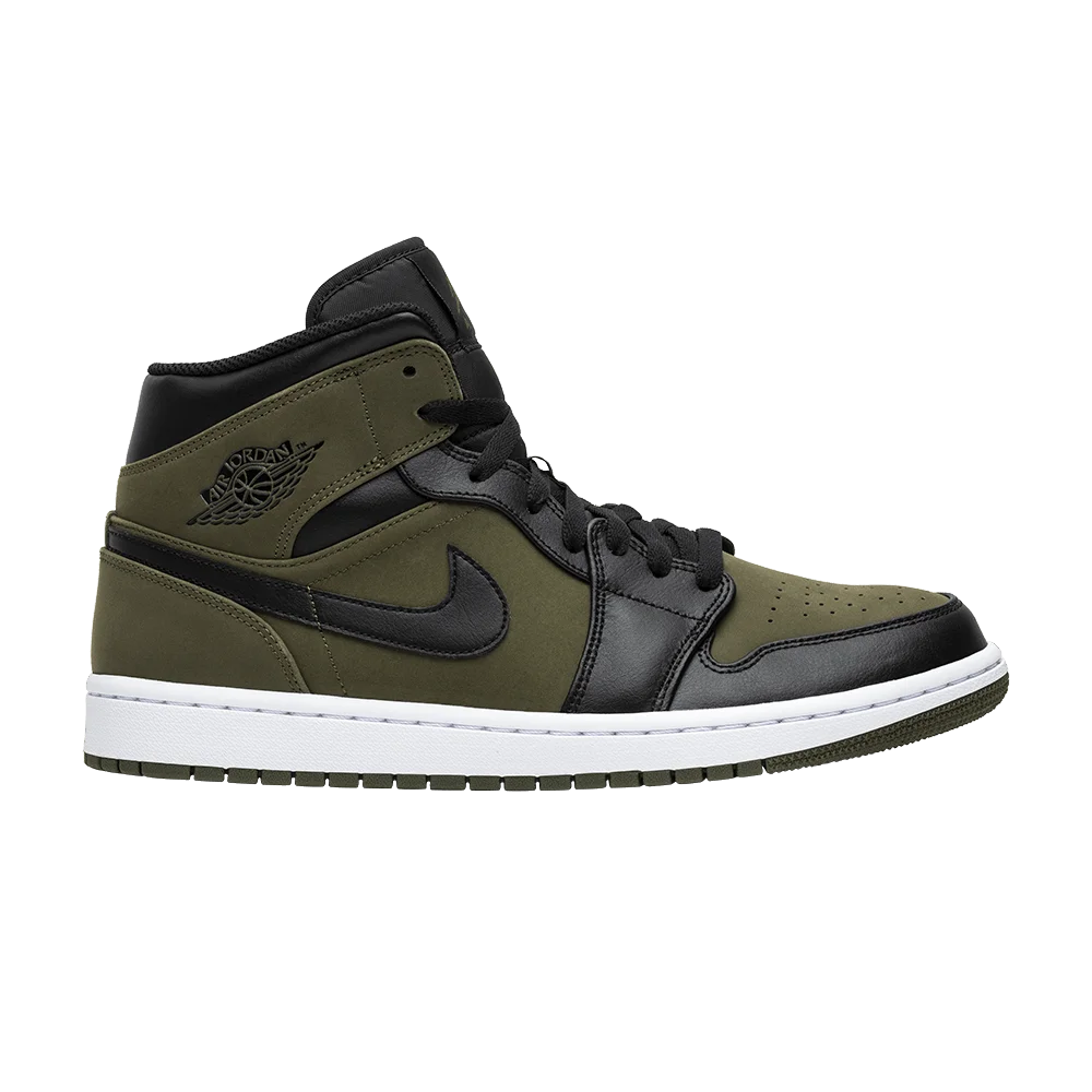 Кроссовки Air Jordan 1 Mid 'Olive Canvas'