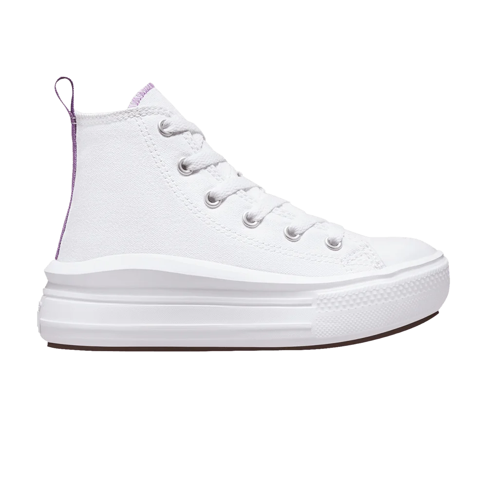 Кроссовки Converse Chuck Taylor All Star Move Platform GS 'White Pixel Purple'