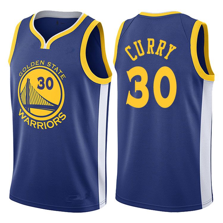 Баскетбольная джерси 2017-18 Stephen Curry Warriors #30 Icon Royal