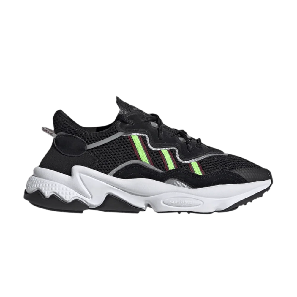Кроссовки Adidas Ozweego J 'Black Solar Green'