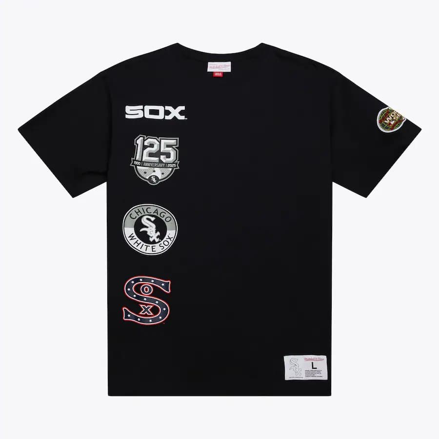 Футболка Mitchell & Ness Black Chicago White Sox Black Out Collection Premium T-Shirt