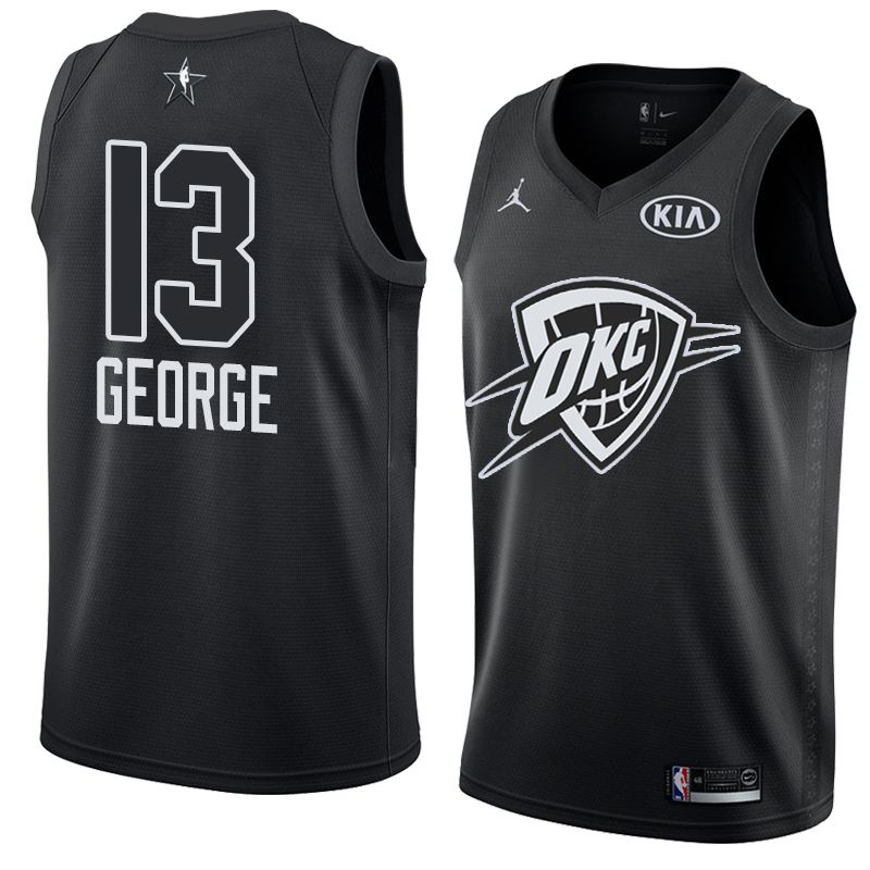 Баскетбольная джерси 2018 All-Star OKC Paul George #13 Black Swingman Jersey