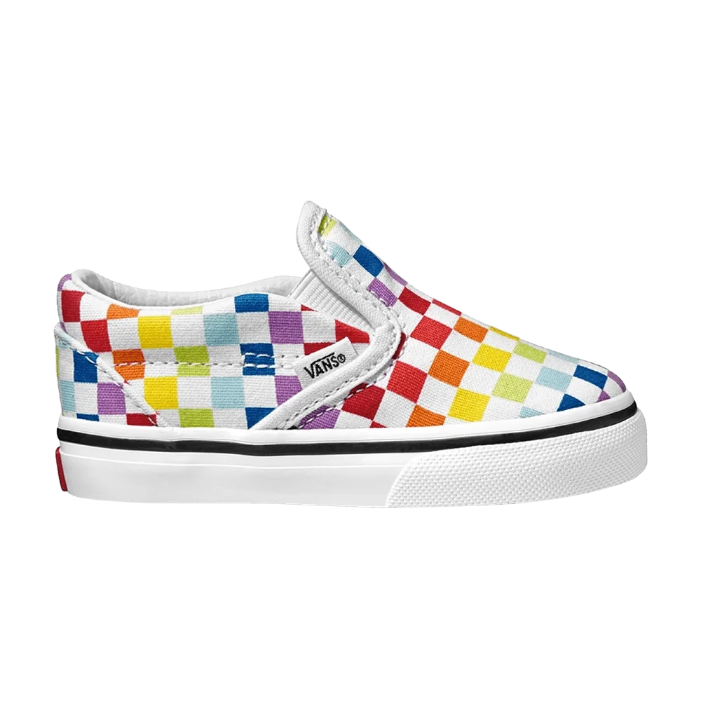 Кроссовки Vans Classic Slip-On Toddler 'Rainbow Checkerboard'