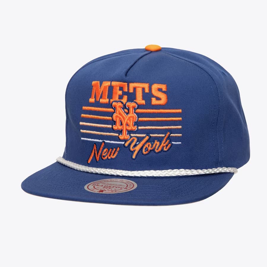 Бейсболка Mitchell & Ness Royal New York Mets Radiant Lines Deadstock Snapback Hat