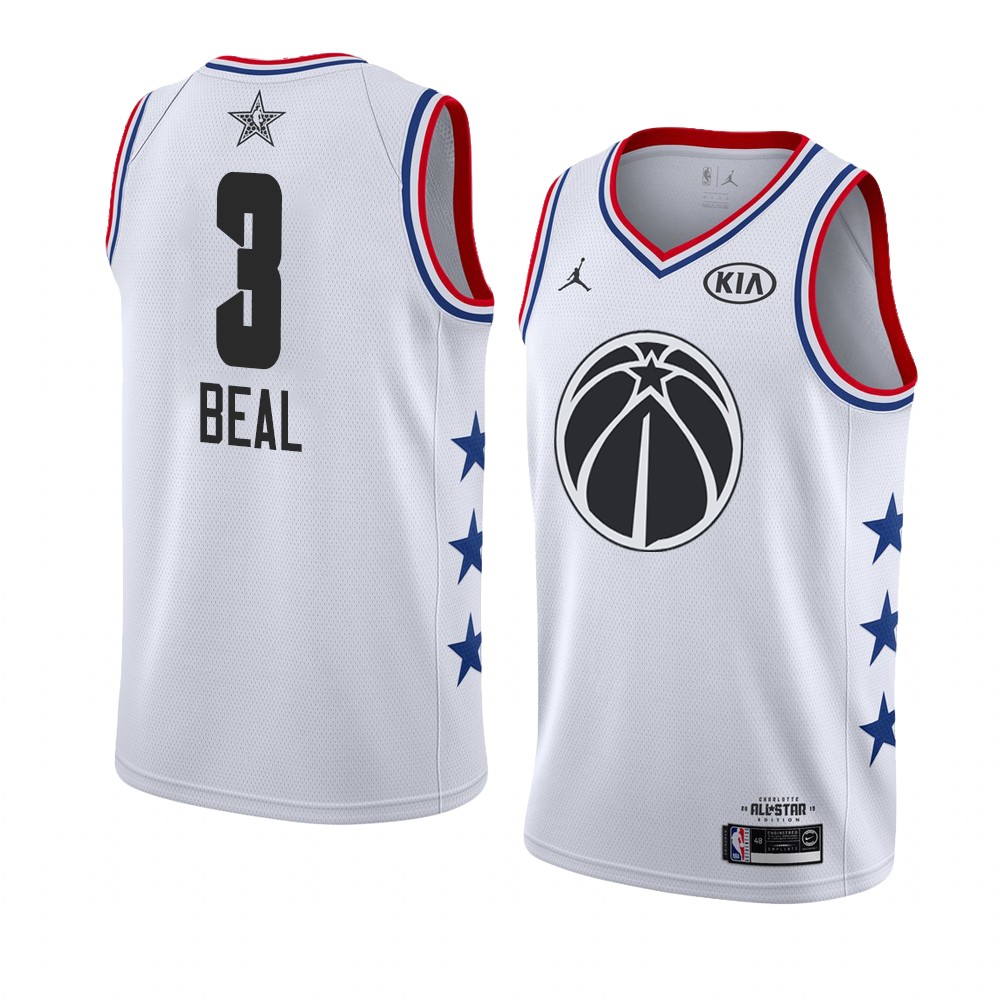 Баскетбольная джерси 2019 NBA All-Star Bradley Beal Wizards #3 White Swingman Jersey