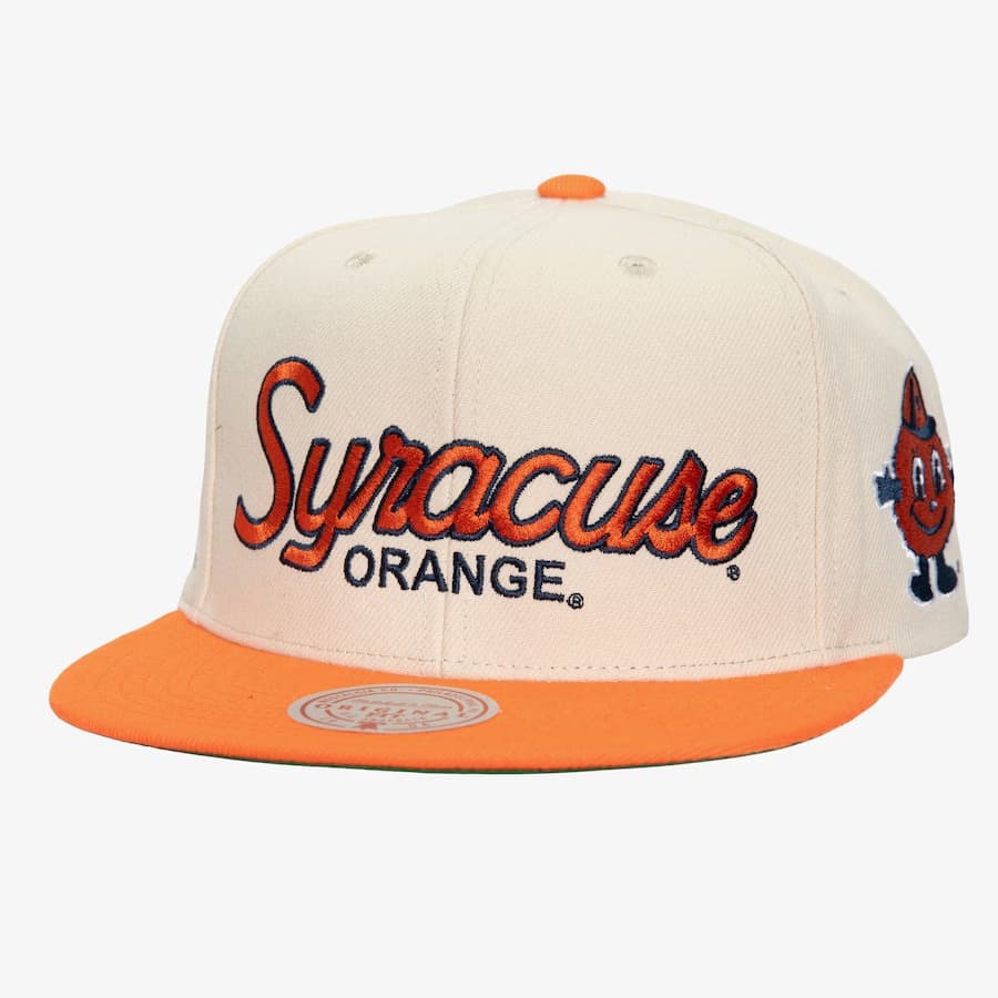 Бейсболка Mitchell & Ness Cream Orange Syracuse Orange Just Don Snapback Hat