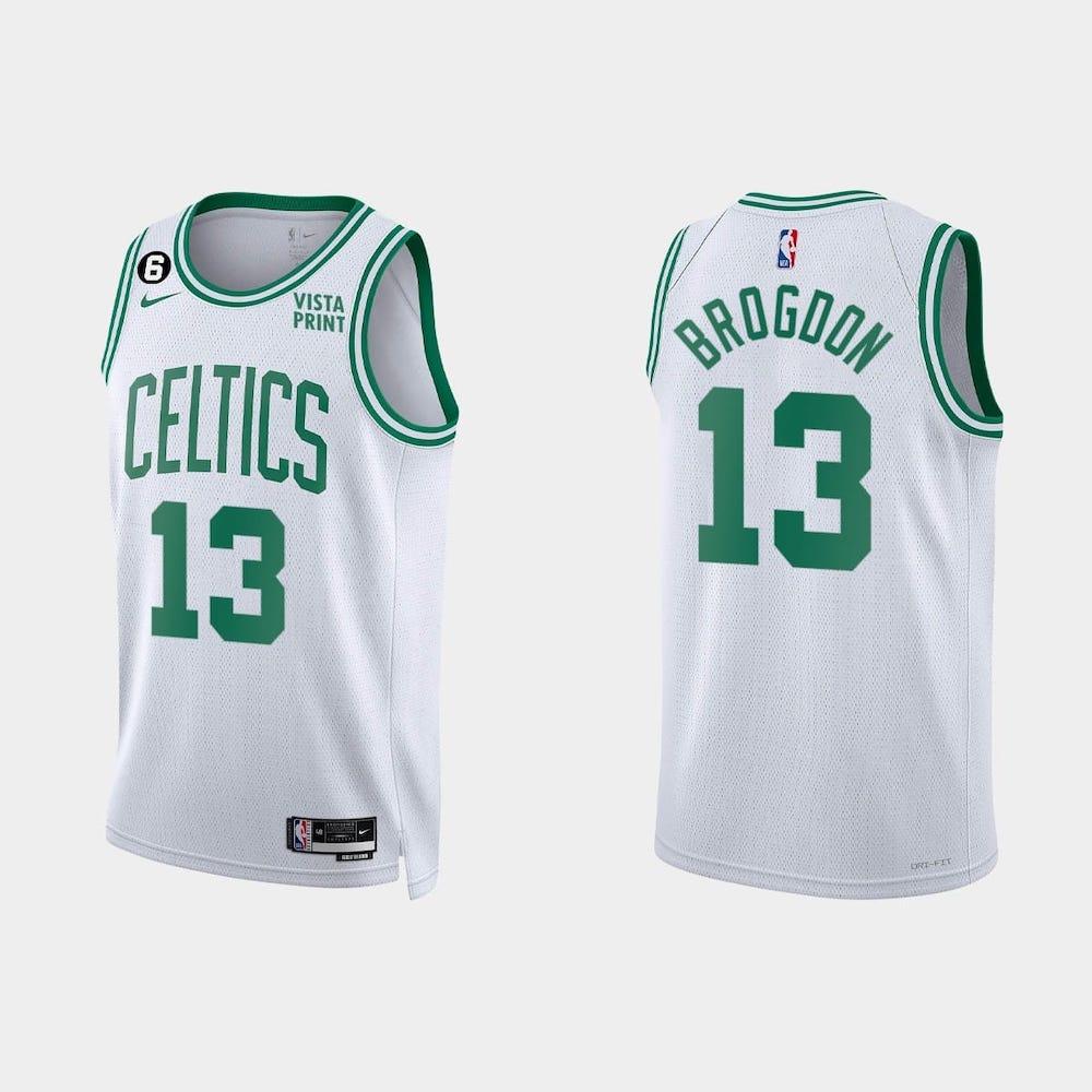 Баскетбольная джерси 2022-23 Boston Celtics #13 Malcolm Brogdon Association White Jersey