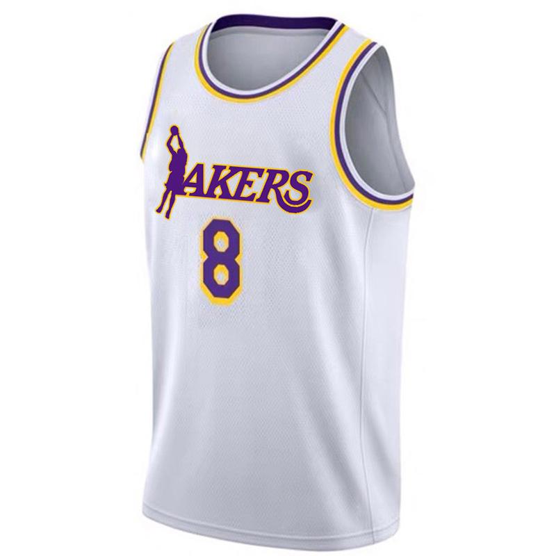 Баскетбольная джерси Ehot Lakers 8 White Jersey