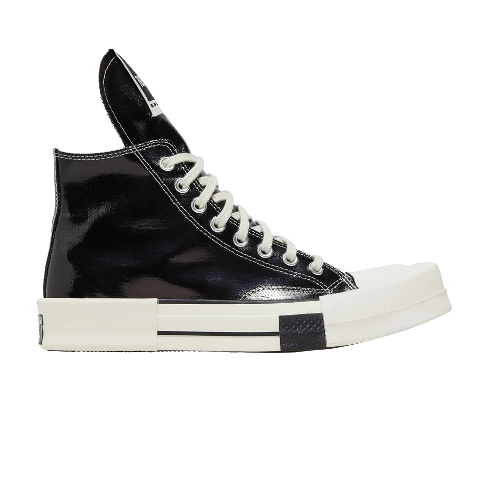 Кроссовки Rick Owens x Converse TURBODRK Chuck 70 High 'Black Lacquer'