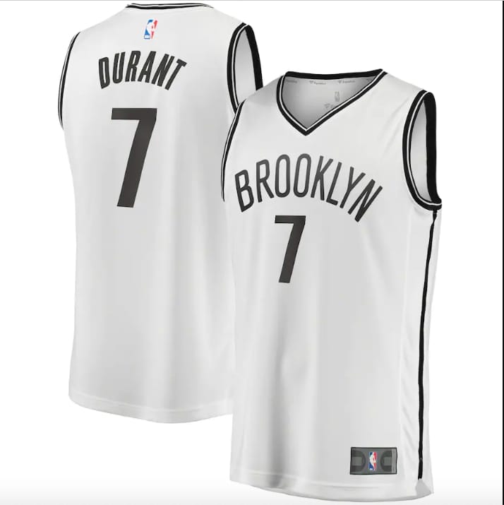 Баскетбольная джерси Brooklyn Nets #7 Kevin Durant 2019 Fast Break Association White Jersey