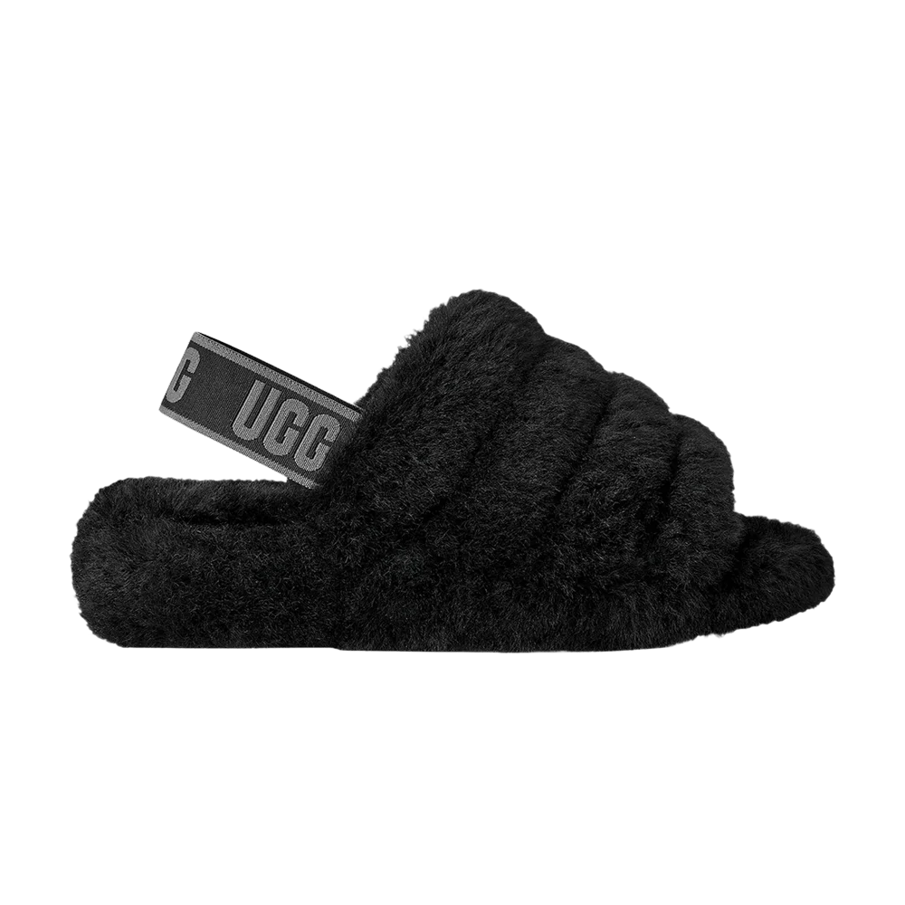 Тапочки UGG Wmns Fluff Yeah Slide 'Black Dark Shadow'