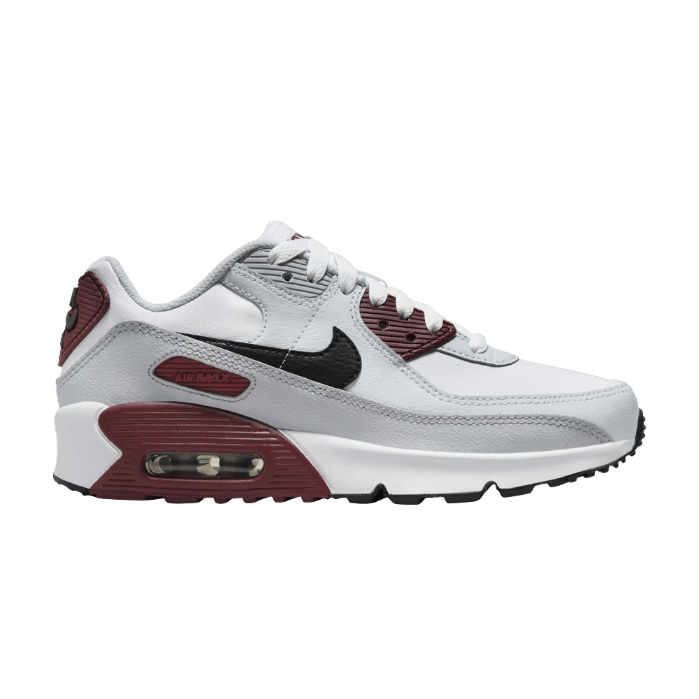 Кроссовки Nike Air Max 90 Leather GS 'Platinum Dark Team Red'