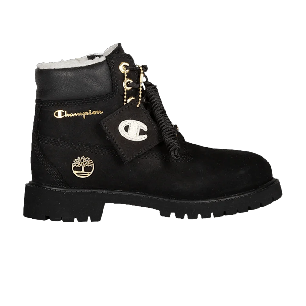 Ботинки Champion x Timberland 6 Inch Premium WP Warm-Lined Junior 'Black'
