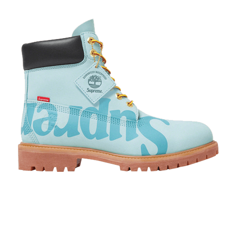 Supreme x Timberland 6 Inch Premium Waterproof Boot 'Big Logo - Light Blue'