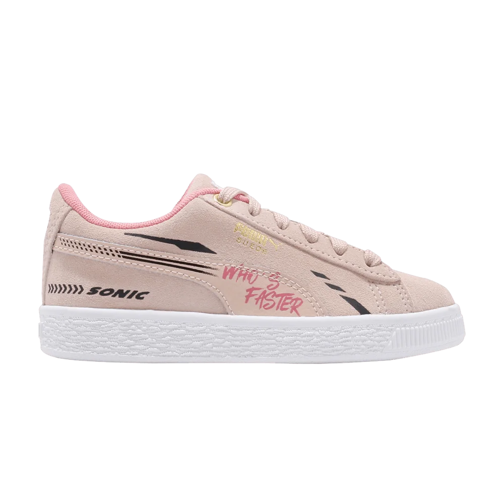 Кроссовки Sonic The Hedgehog x Puma Suede Jr 'Who's Faster - Rosewater'