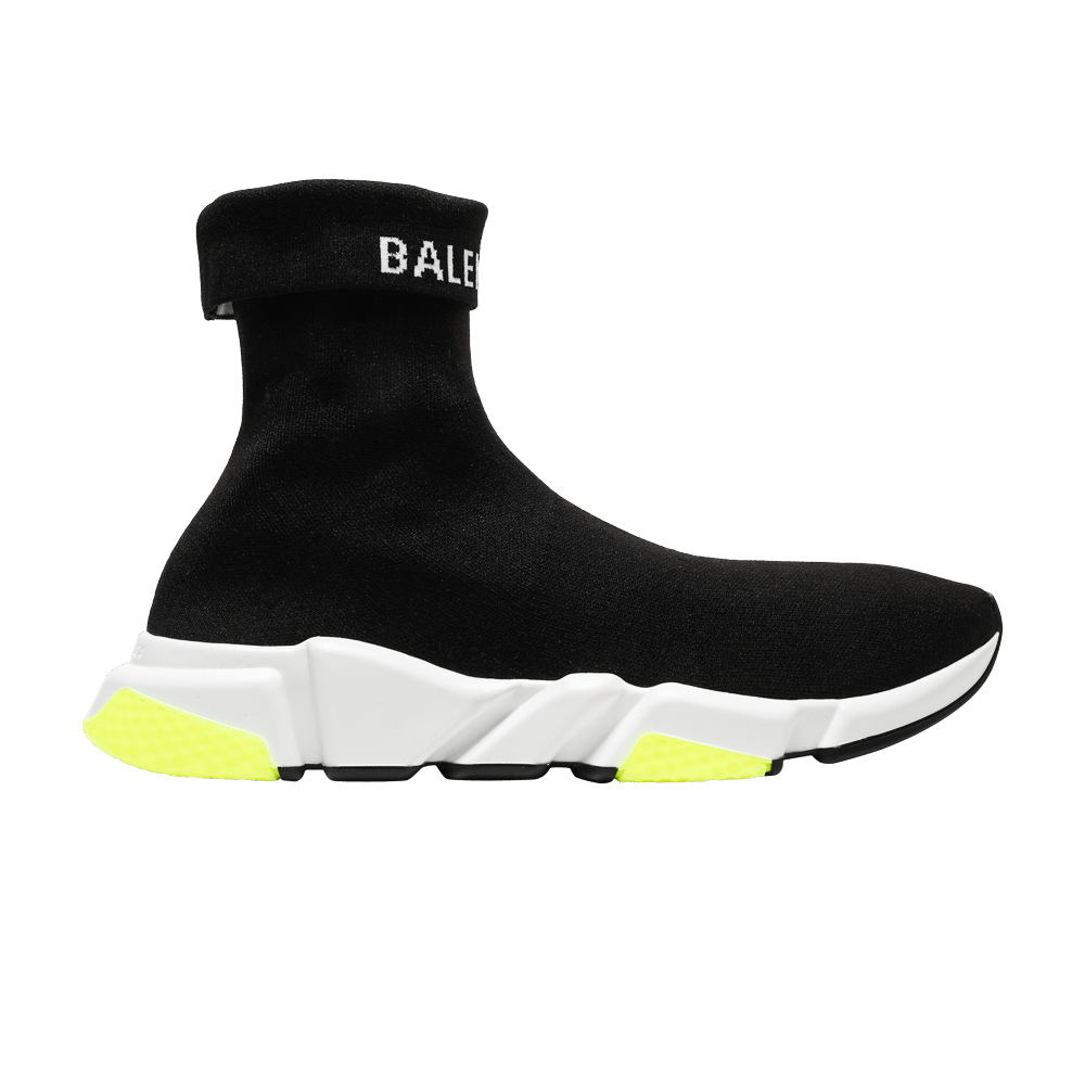 Кроссовки Balenciaga Speed Sneaker Cuffed 'Black Yellow'