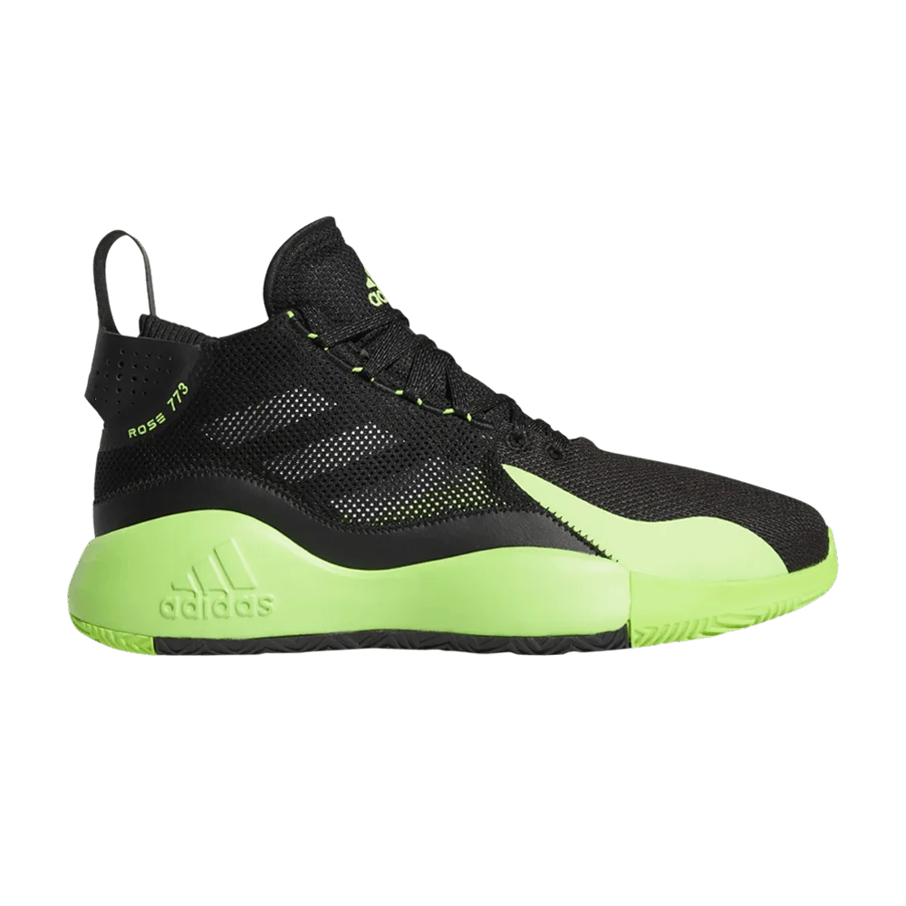 Кроссовки Adidas D Rose 773 2020 'Black Team Solar Green'