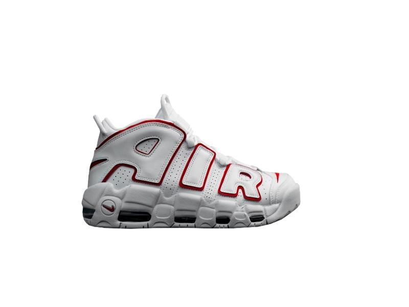 Кроссовки Nike Air More Uptempo White Varsity Red Outline (2018/2021)