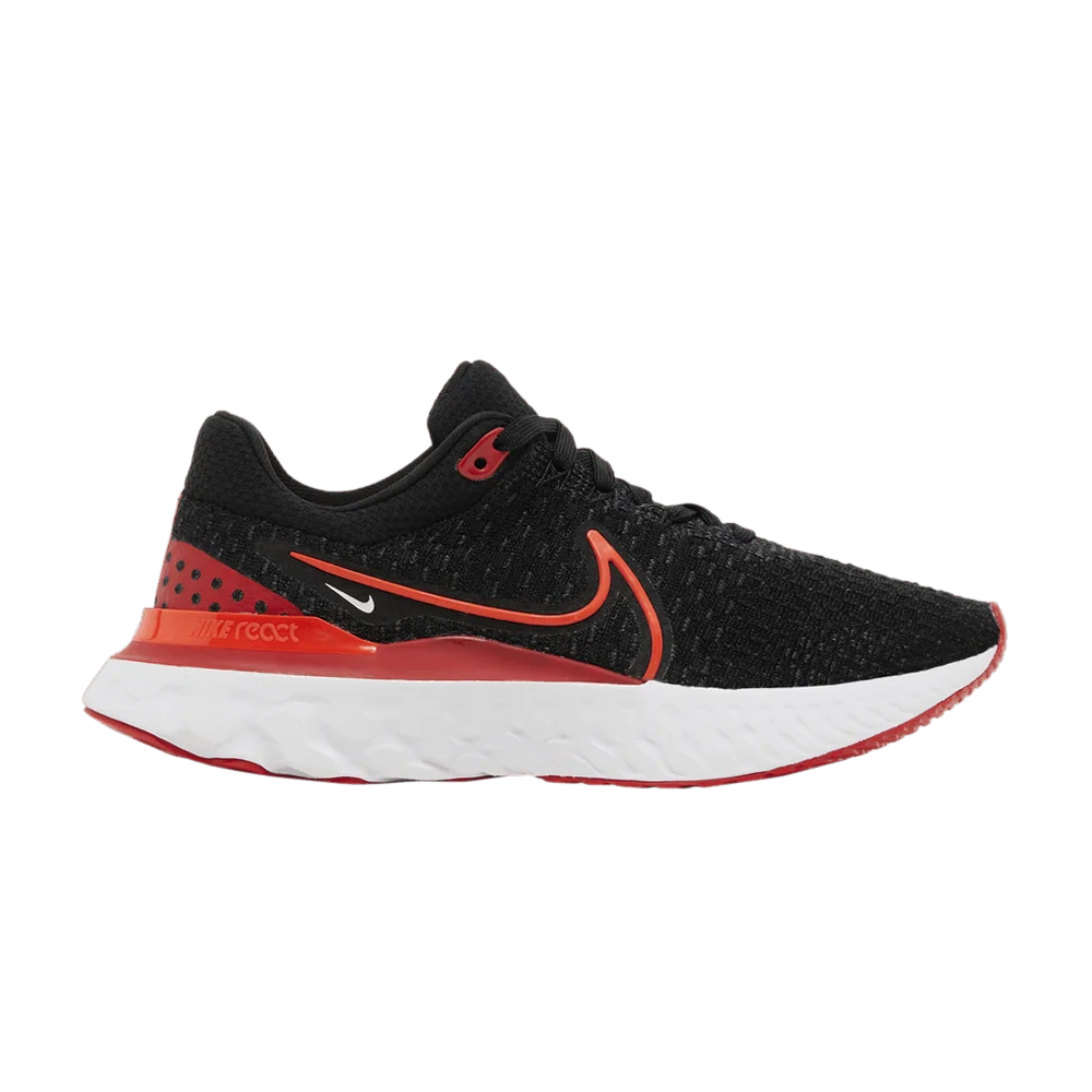 Кроссовки Nike Wmns React Infinity Run Flyknit 3 'Black University Red'