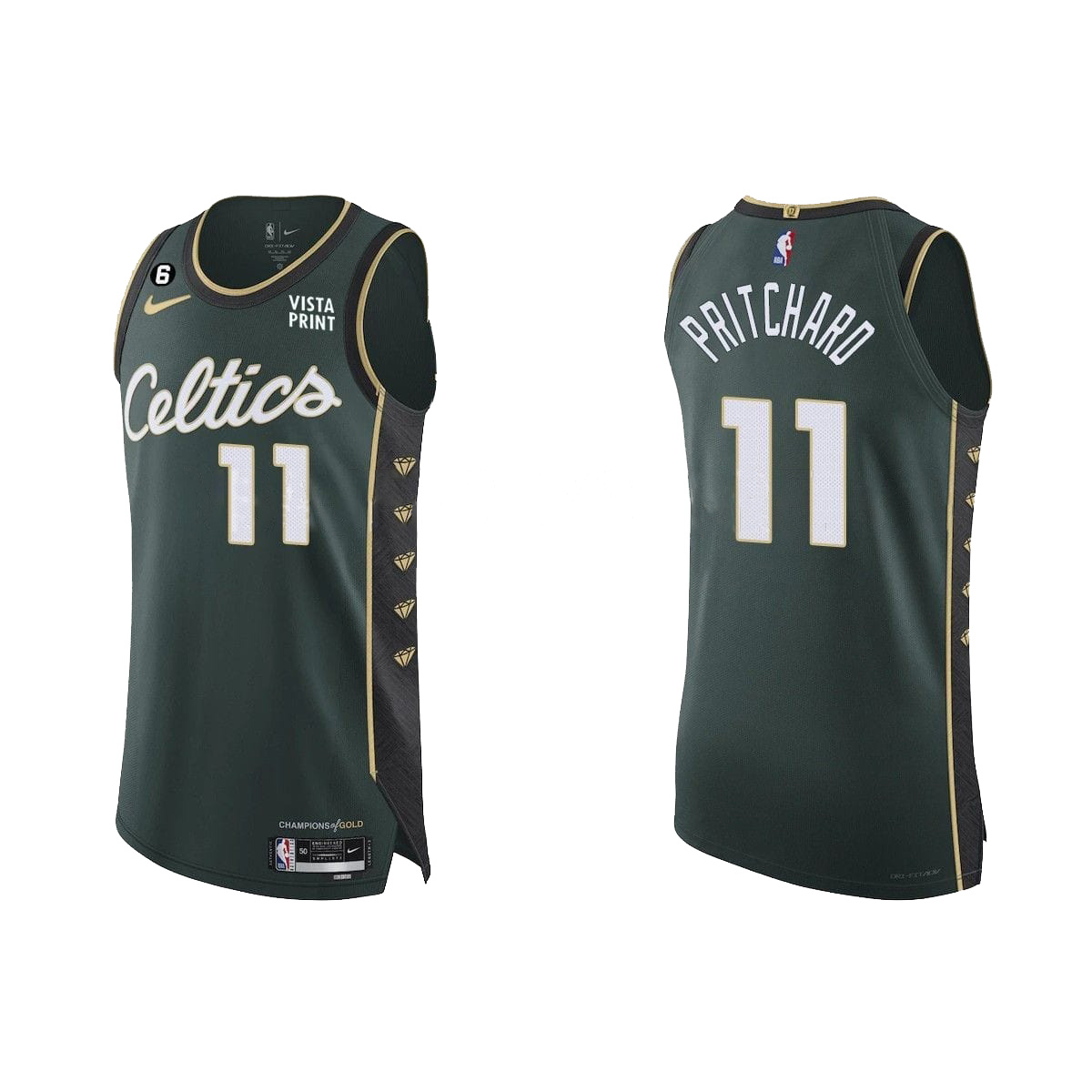 Баскетбольная джерси 2022-23 Boston Celtics #11 Payton Pritchard Authentic Green City Jersey