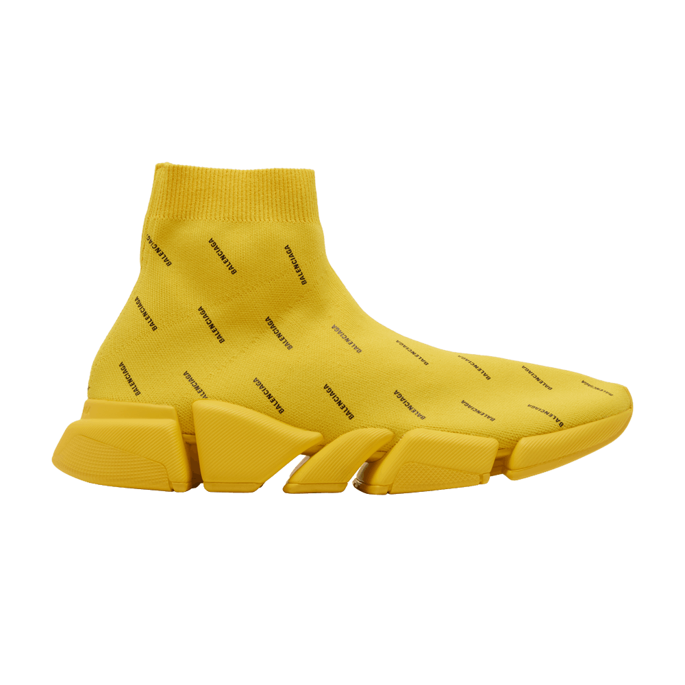 Кроссовки Balenciaga Speed 2.0 Sneaker 'Allover Logo - Yellow'