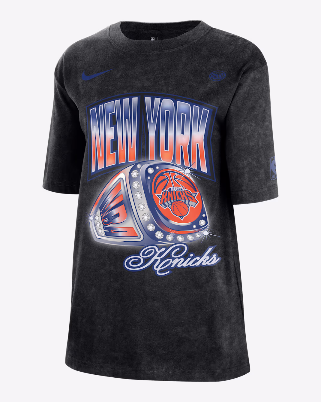 Женская футболка Nike NBA New York Knicks Courtside T-Shirt Black