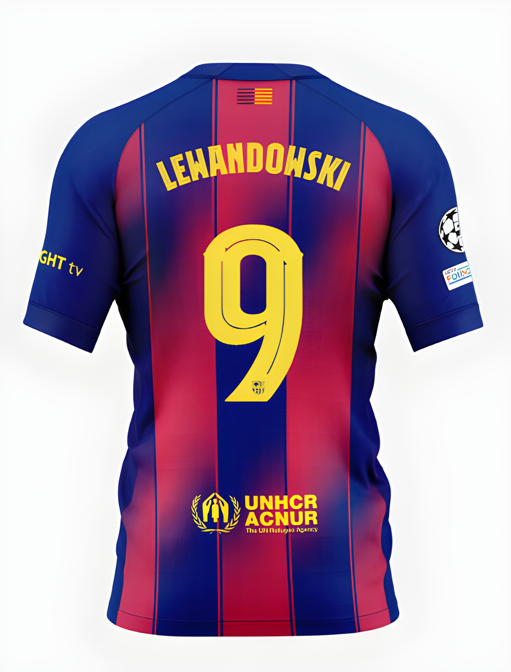 Футбольное джерси FC Barcelona 25/26 UCL or La Liga home jersey LEWANDOWSKI
