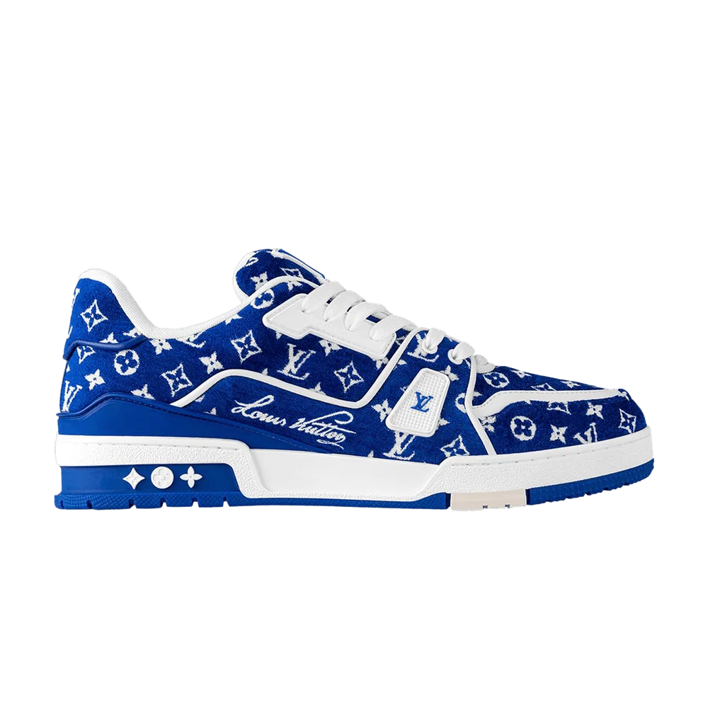 Кроссовки Louis Vuitton Trainer Sneaker 'Blue Monogram Textile'