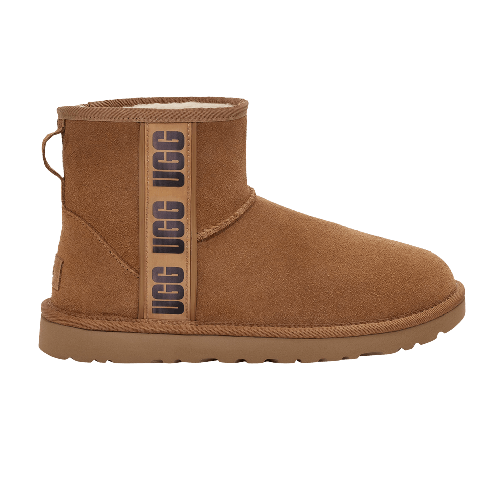 Кроссовки UGG Wmns Classic Mini Side Logo II Suede 'Chestnut'