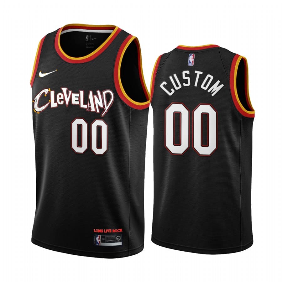 Баскетбольная джерси 2020-21 Cleveland Cavaliers #00 Custom City Edition Black Swingman Jersey