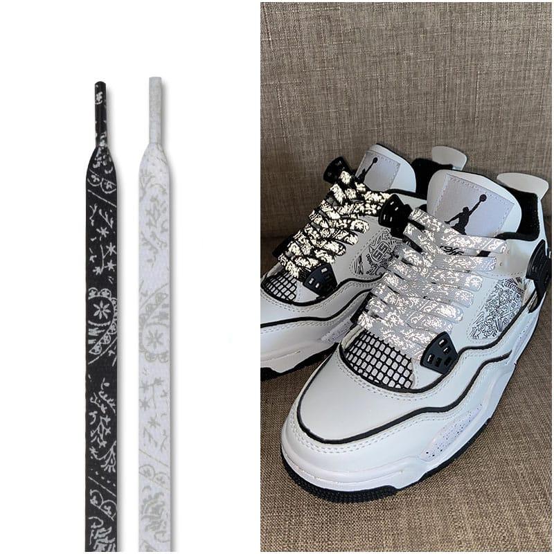 Шнурки Gorilla Guard Air Jordan 4 BW Glow Paisley Laces