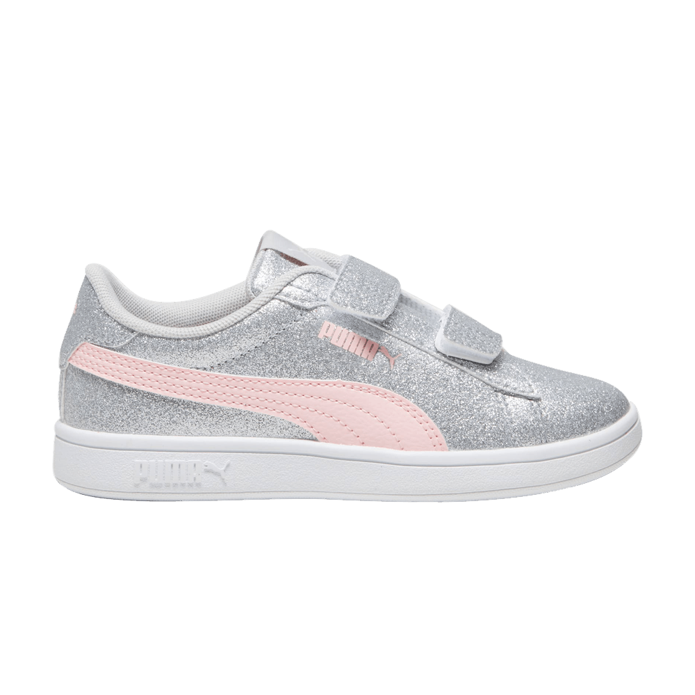 Кроссовки Puma Smash 3.0 Little Kid 'Glitz Glam - Glacial Grey Frosty Pink'