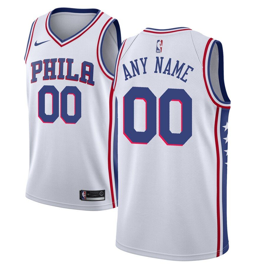 Баскетбольная джерси 2019-20 Philadelphia 76ers Custom Swingman White Association