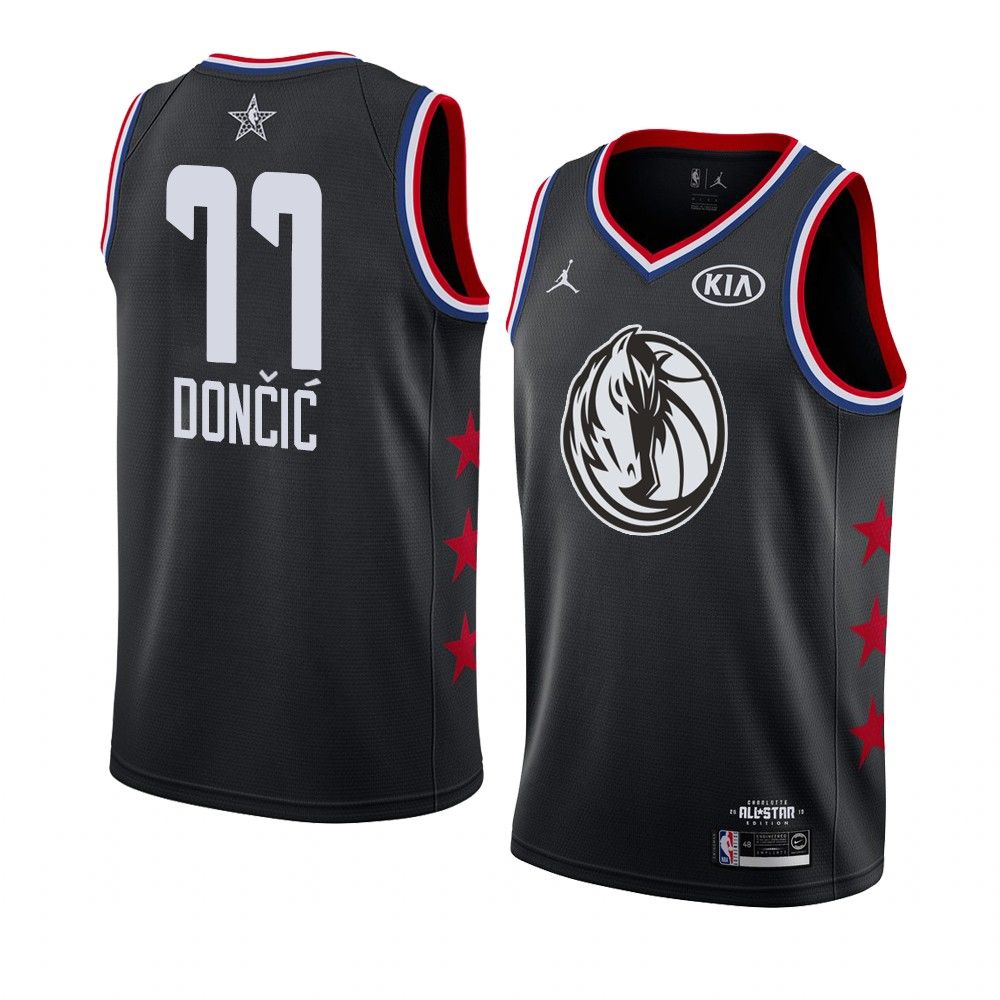 Баскетбольная джерси 2019 NBA All-Star Mavericks Luka Doncic #77 Black Swingman Jersey