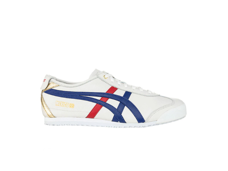 Кроссовки ASICS Mexico 66 White Blue Red Metallic Gold