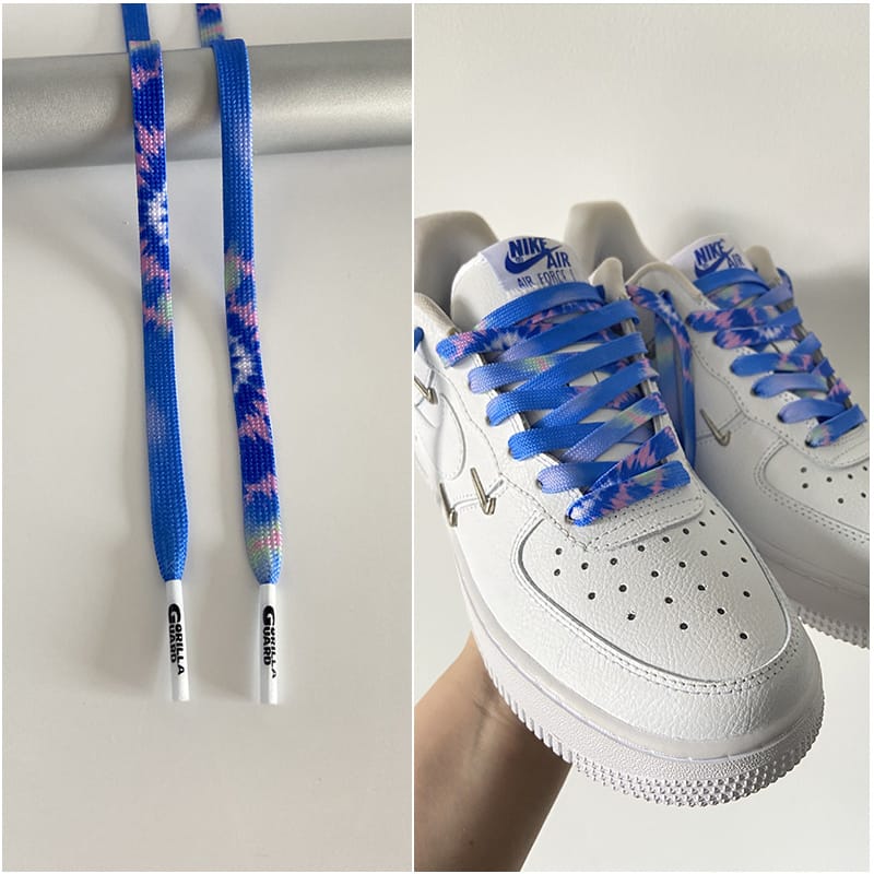Шнурки Gorilla Guard Air Force 1 ’07 LX Blue Tie-Dye Laces