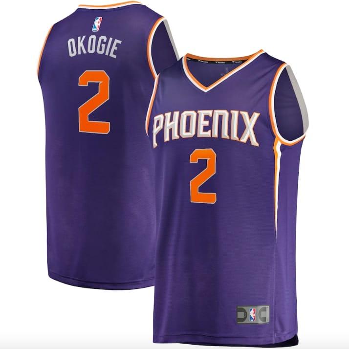 Баскетбольная джерси 2022-23 Phoenix Suns #2 Josh Okogie Fastbreak Icon Purple Jersey