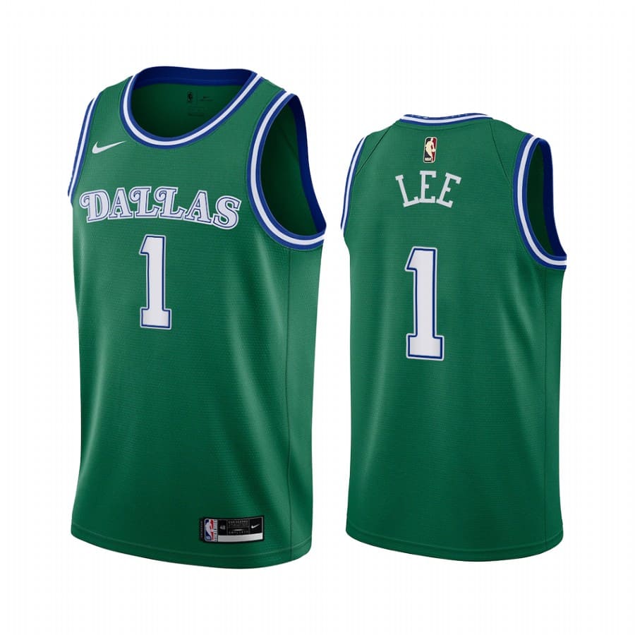 Баскетбольная джерси 2020-21 Dallas Mavericks #1 Courtney Lee Classic Edition Green Swingman Jersey