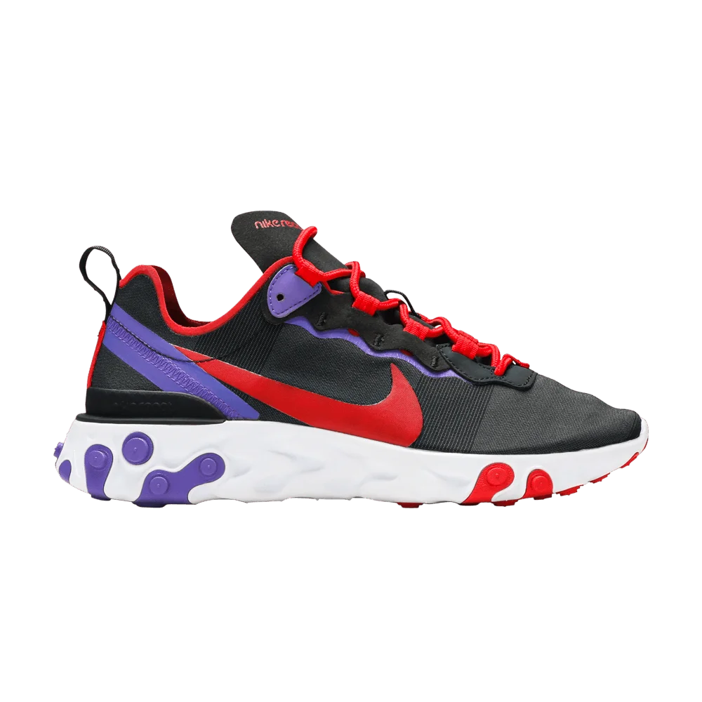 Кроссовки Nike Wmns React Element 55 'Black Red Purple'